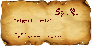 Szigeti Muriel névjegykártya